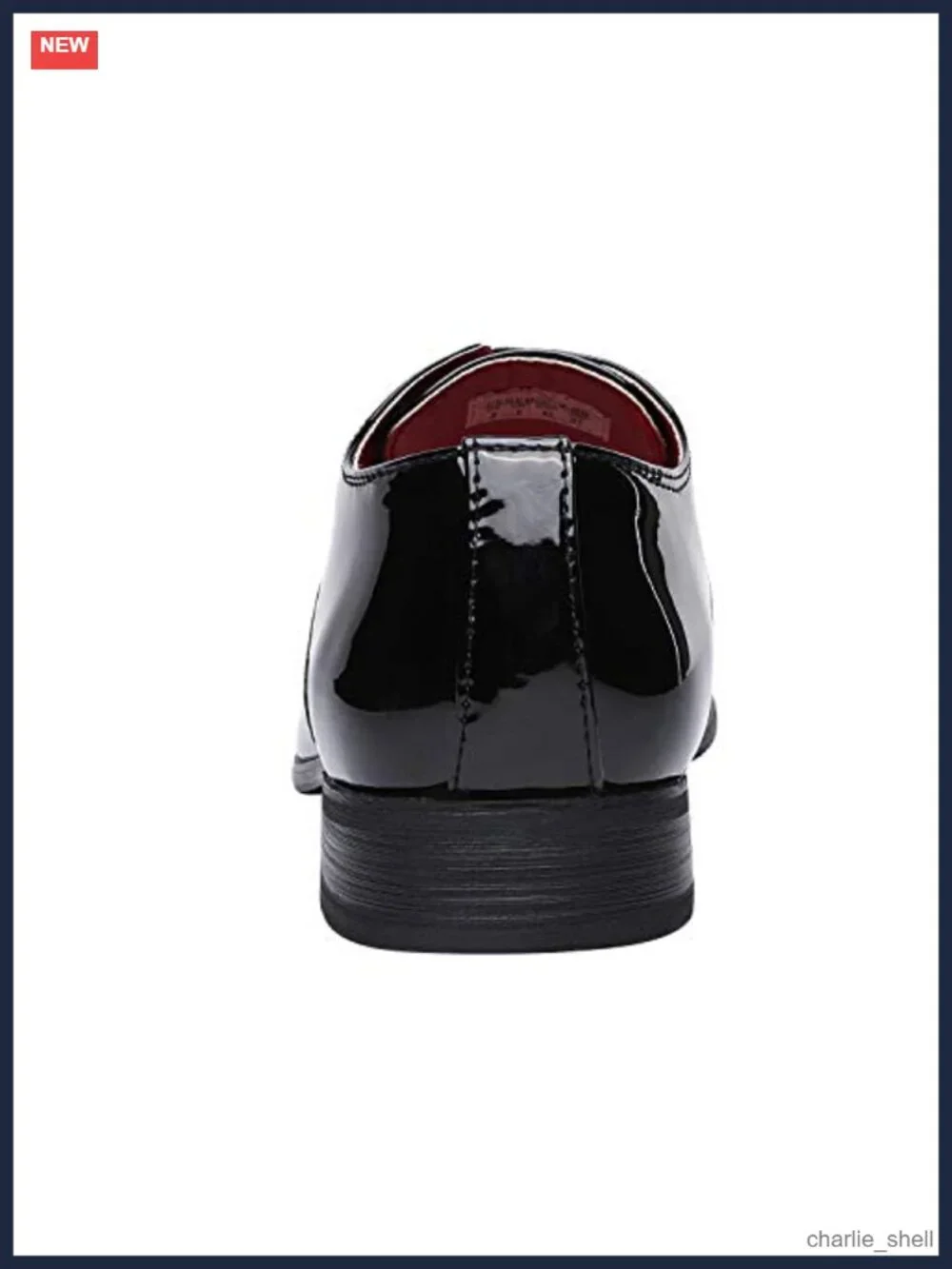 Faux Patent Leather Tuxedo Dress Oxford Lace Up Formal Shoes